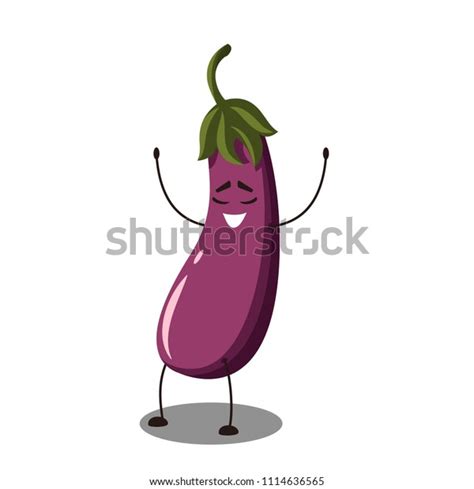 Vector Emoji Eggplant Smiley Face Cute Stock Vector (Royalty Free ...