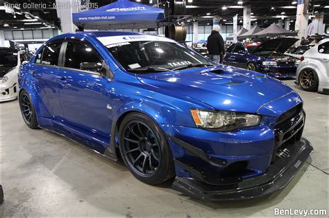 Blue Mitsubishi Lancer Evo X BenLevy