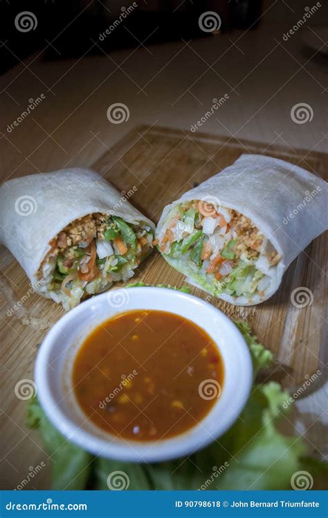 Popiah Stock Photo Image Of Warm Pastry Open Quickly 90798618