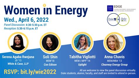 Women In Energy The Nicholas Institute For Energy Environment