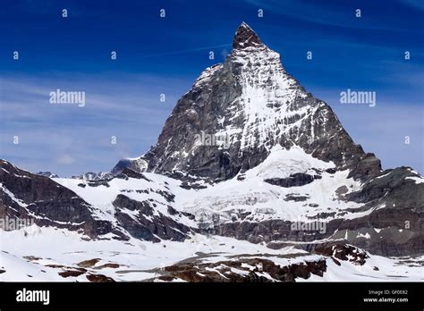 Matterhorn, Switzerland. View on the south and east faces seen from ...