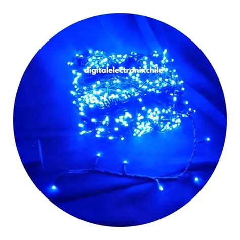 Guirnalda Azul 60 Mts 1000 Led Con Enchufe A 220v