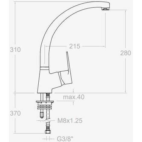 Mitigeur Vier Bec Haut Moul Orientable Titanium Ramon Soler