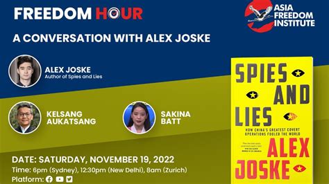 Freedom Hour Conversation With Alex Joske Author Of Spies And Lies