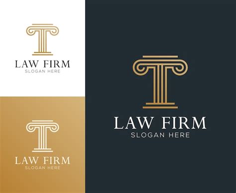 Premium Vector Initial Letter T Pillar Column Law Firm Logo Design