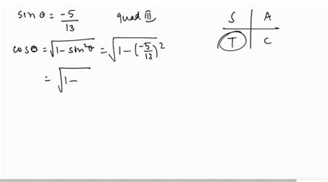 SOLVED A Function Value And A Quadrant Are Given Find The Other Five