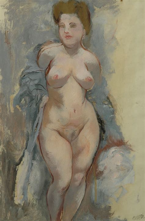 George Grosz Gemälde Zuvor zum Verkauf Stehender Akt Frau des Malers