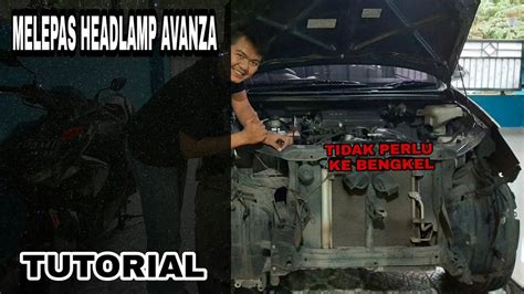 CARA MELEPAS HEADLAMP MOBIL AVANZA YouTube