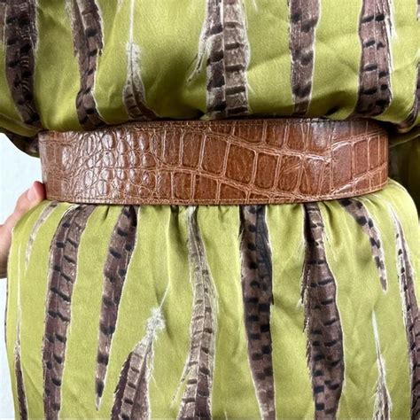 Vtg Nan Lewis Croc Embossed Belt Costume Baldor