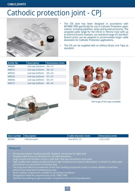 Filoform Cpj Cable Joint Pdf