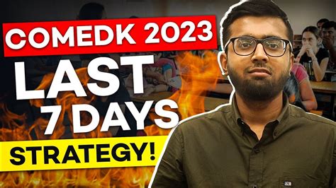 COMEDK 2023 Last 7 Days Strategy YouTube