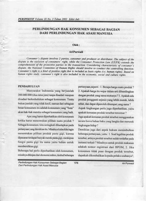 PDF PERLINDUNGAN HAK KONSUMEN SEBAGAI BAGIAN DARI PERLINDUNGAN HAK