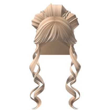 High Bun Updo With Curly Sides In Blonde Roblox