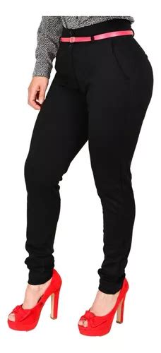 Pantalon De Vestir Negro Con Strech Levanta Pompa Itzi Jeans Meses