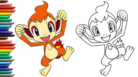 Pokemon Coloring Pages Chimchar