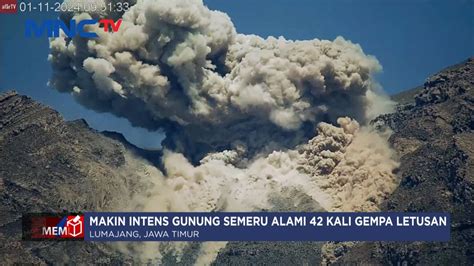 Makin Intens Gunung Semeru Alami Kalo Gempa Letusan Lip