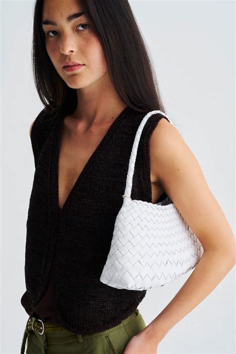 Dragon Diffusion - Rosanna White Woven Leather Bag