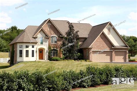 Luxury home with three car garage, Stock Photo, Picture And Low Budget ...