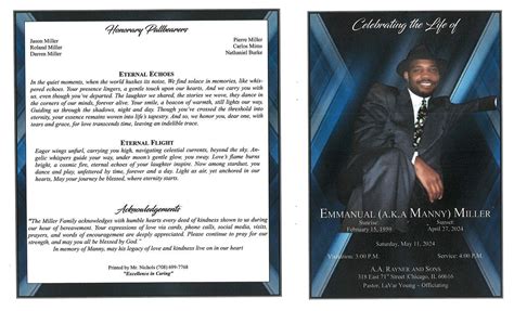 Emmanual Miller Obituary Aa Rayner And Sons Funeral Homes