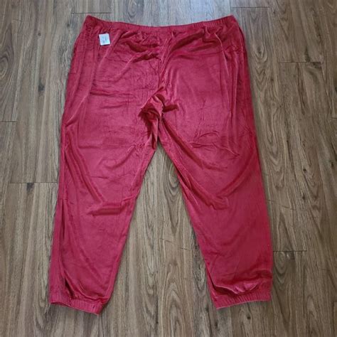 Joyspun Intimates And Sleepwear Joyspun Womens Velour Pajama Sleep Pants Red Size 3x Poshmark