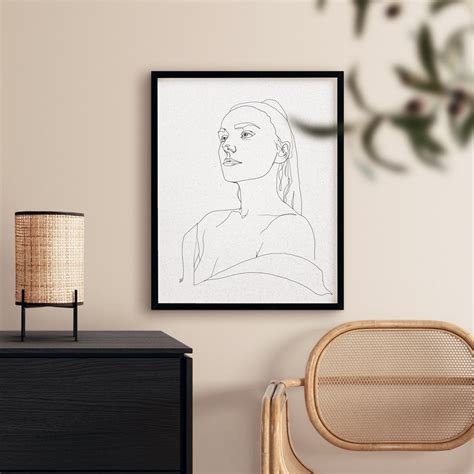 Woman Line Art Print Female Figure Line Art Set Naked Woman Wall Art Print Set Abstract