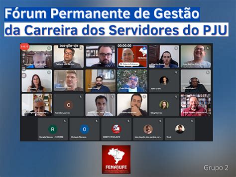 Fenajufe Fórum de Carreira do CNJ Grupo 2 discute recomposição