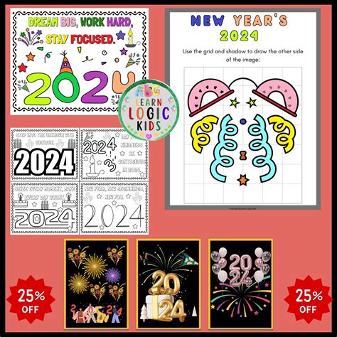 New Years 2024 Activity Bundle Goals, Resolutions, Bulletin Board ...