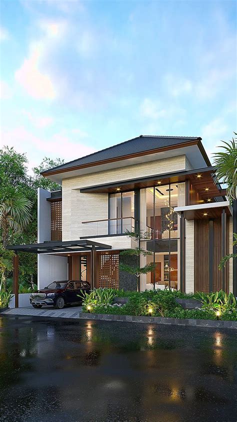 An Artist S Rendering Of A Modern House In The Middle Of A Tropical Setting