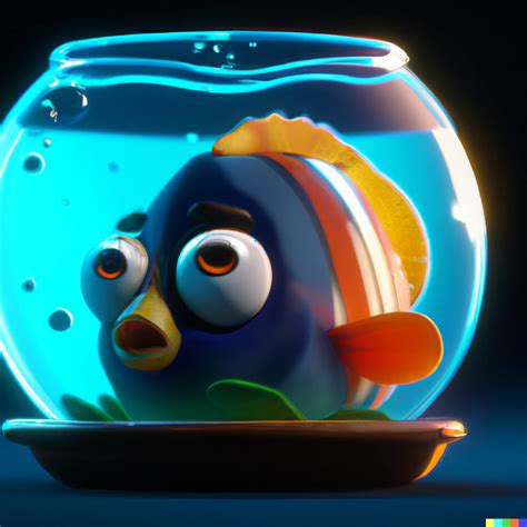 3D Render Of A Cute Tropical Fish In An Aquarium On A DALLE 2 OpenArt