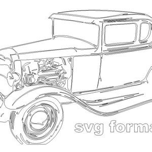 Ford Model A Coupe Png Svg Dxf Eps Vector Files For Etsy