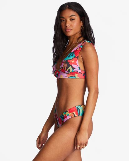 Islands Away Rev Reversible Plunge Bikini Top For Women Billabong