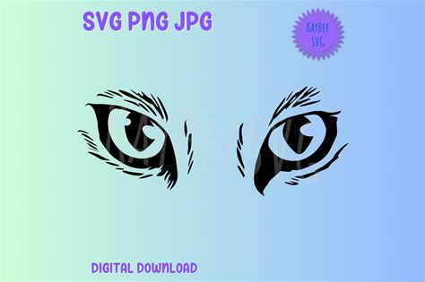 Cat Eyes Svg Png  Clipart Afbeelding Door Kaybeesvg · Creative Fabrica