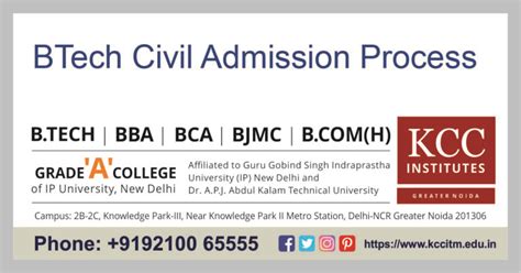 Btech Civil Admission Process Btech Civil Fees Kcc Itm