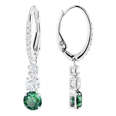 Swarovski Attract Trilogy Green Earrings 5414682