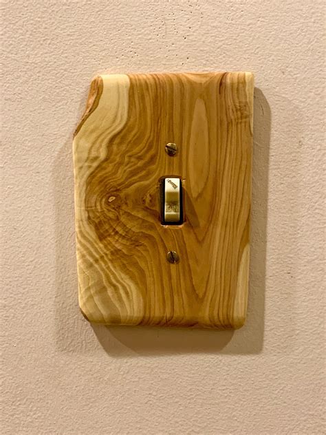 Lilac Wood Light Switch Cover Vermont Figured Wood Home Decor Etsy