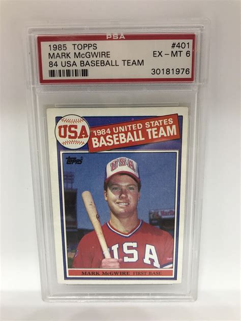 Topps Mark Mcgwire Usa Baseball Team Psa Ex