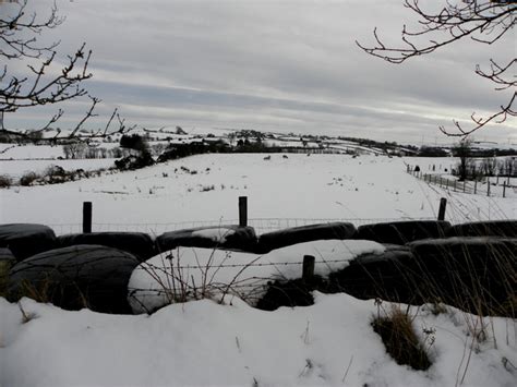 Silage Bales In The Snow Clogherny Kenneth Allen Cc By Sa