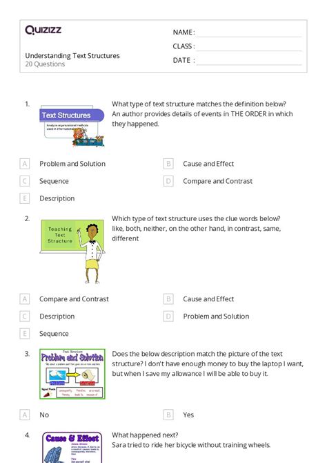 50 Analyzing Text Structure Worksheets For 2nd Grade On Quizizz Free