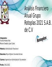 An Lisis Financiero Del Corporativo Grupo Rotoplas S A B De C V V