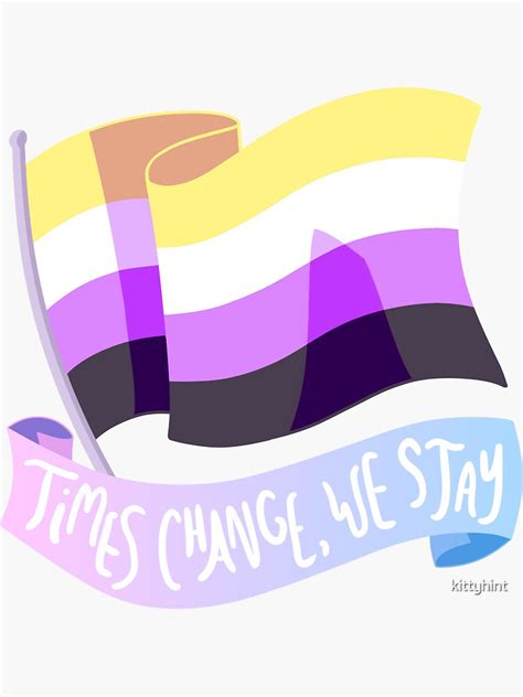 Lgbt Nonbinary Pride Flag Sticker For Sale By Kittyhint Redbubble