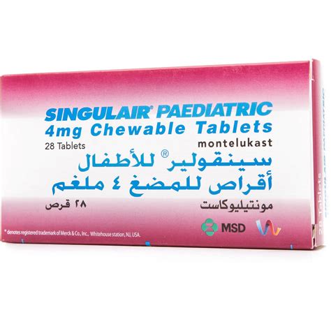 Singulair-Paediatric 4 mg Chewable Tablet 28pcs