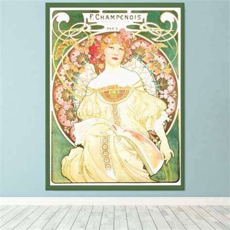 Vintage Art Nouveau Champenois By Alphonse Mucha Canvas Print Zazzle