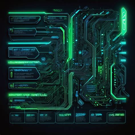 Futuristic Timeline With Cyberpunk Aesthetic Stable Diffusion Online