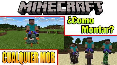 Como Montar Cualquier Mob En Minecraft PE 1 2 Super Fácil y