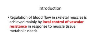 Muscle Blood Flow And Cardiac Output During Exercise Pptx