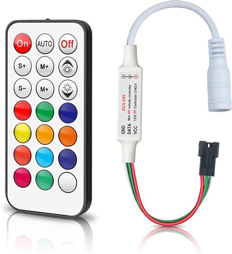 Aroidful DC5V 12V 24V RF Wireless Remote LED Controller Addressable