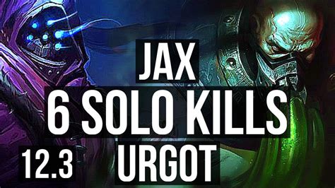 JAX Vs URGOT TOP 12 2 10 6 Solo Kills 1 7M Mastery Legendary