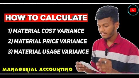 How To Calculate Material Cost Variance Material Price Variance And Material Usage Variance