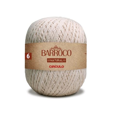 Fio Barroco Natural Número 6 700 gramas | Shopee Brasil