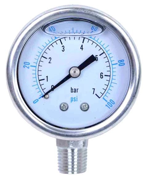 Pressure Gaugesliquid Filled Pressure Gauge 0 100 Psi